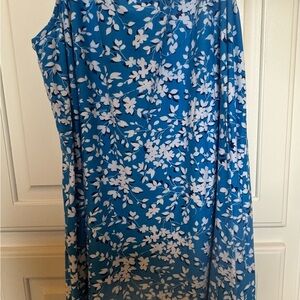 Draper James Blue and White Floral Pajama dress